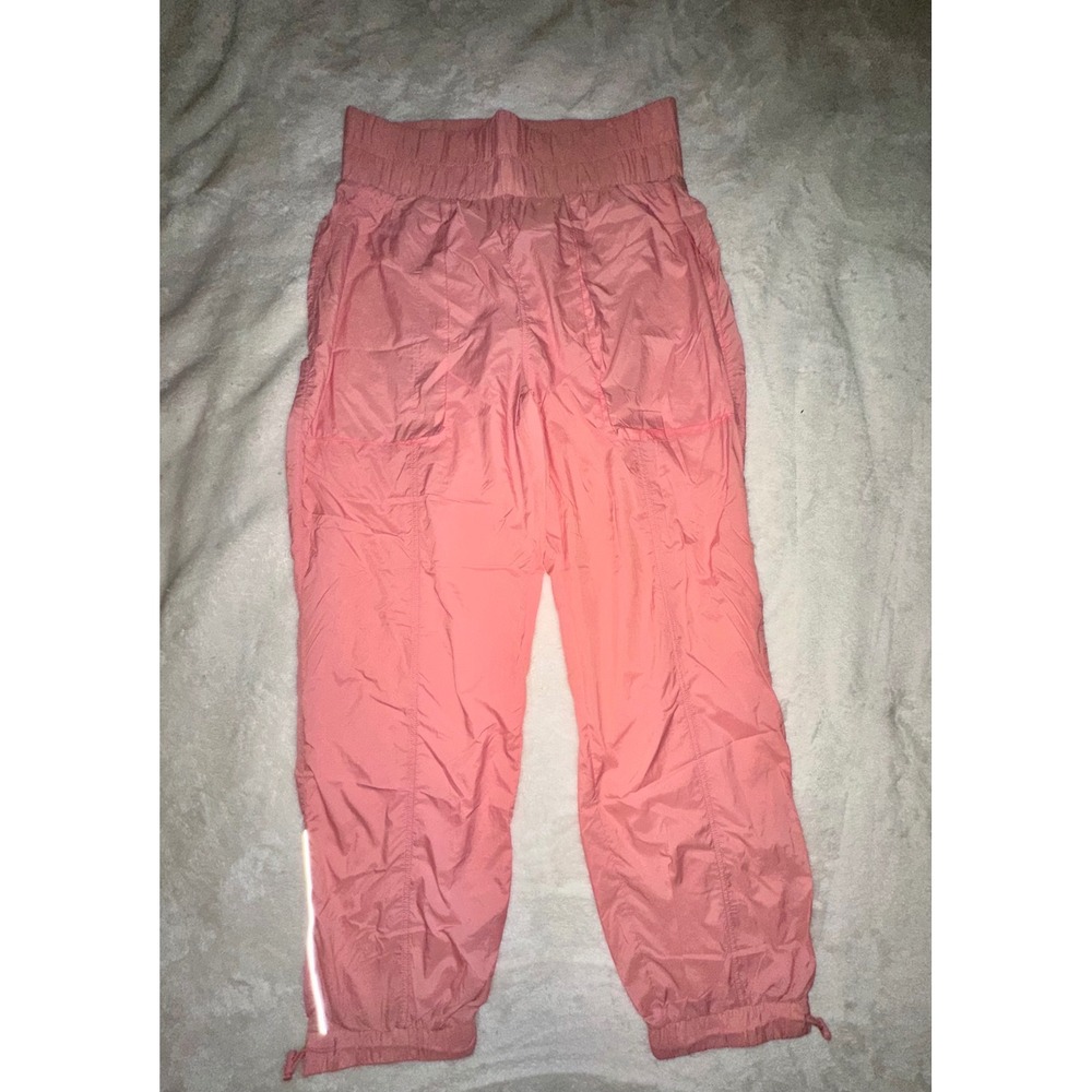 Fabletics Woven Joggers Lightweight Cropped Drawstring Waist Pink‎ Athleisure